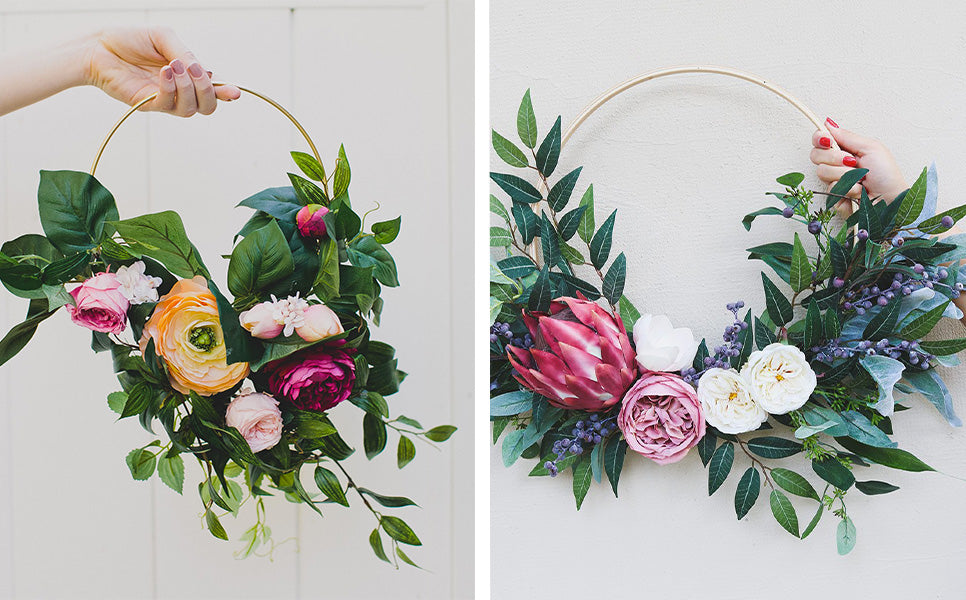 Flower hoop mariage