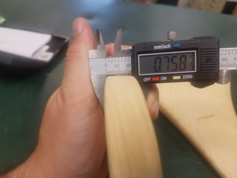 Cork hurley thickness - 0.758 inches