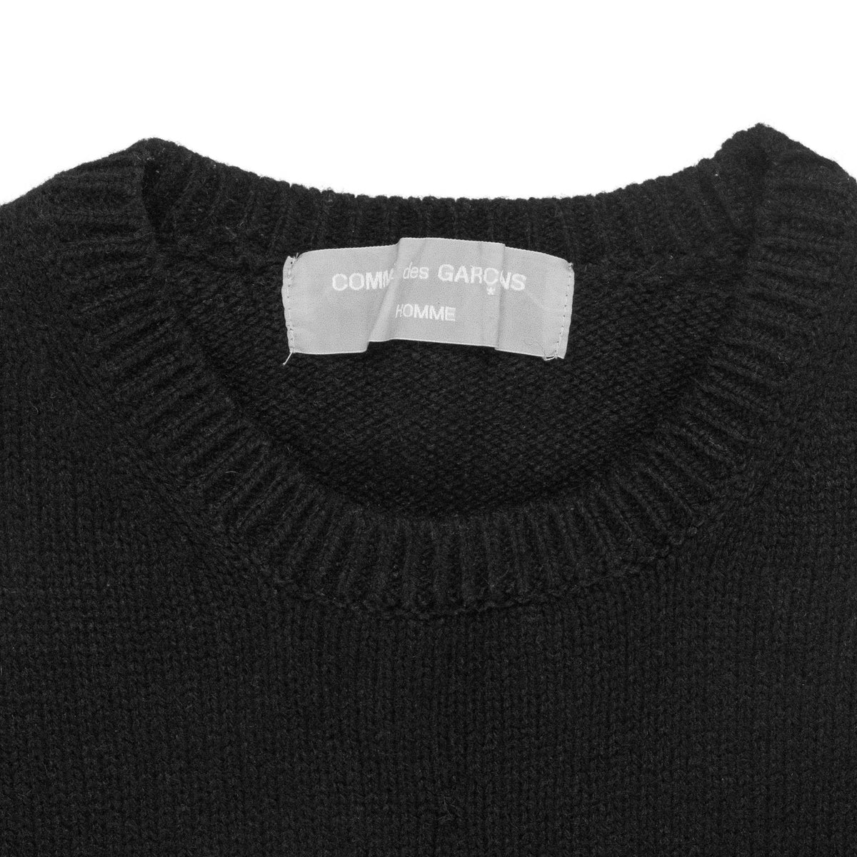 Comme des Garçons Homme Black Knit Sweater SILVER LEAGUE