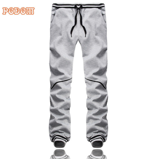 white baggy track pants