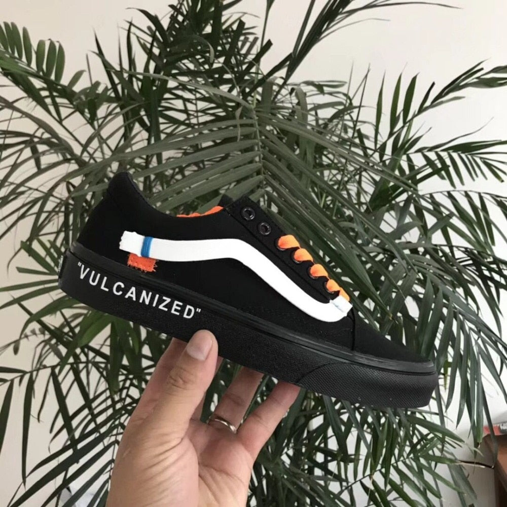 off white vulcanized vans