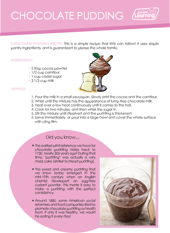 Chocolate Pudding Recipe Preview