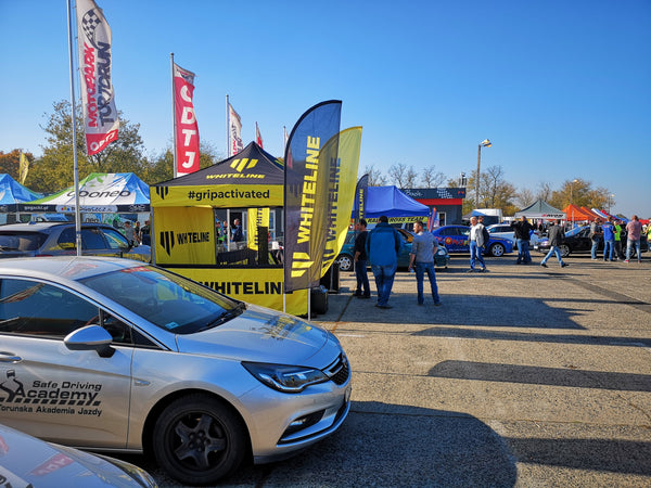 Whiteline tent with other vendors at Oponeo Rallycross Torun Poland