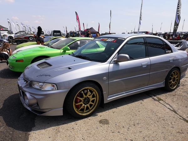 Grey Mitusbishi Evolution at JapFest Poland 2019