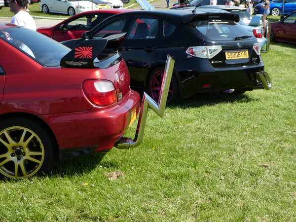 Whacky exhaust on Subaru WRX STI