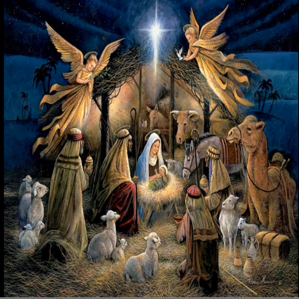 Nativity Scene Diamond Painting Kit with Free Shipping – 5D Diamond