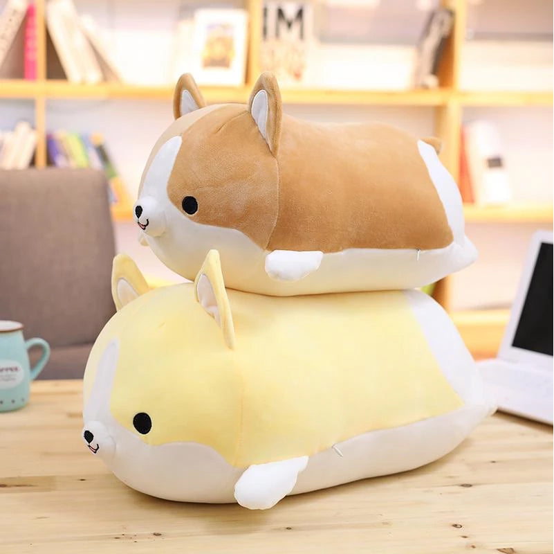 cute corgi plush pillow