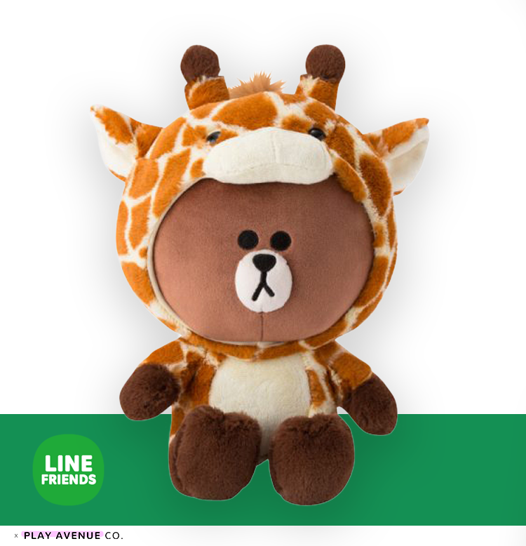 line brown bear plush toy