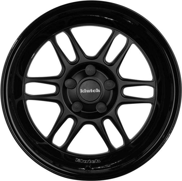 18 x 8. inches /5 x 100 mm, 30 mm Offset Klutch ML1 Matte Black Wheel with Painted Finish and Gloss