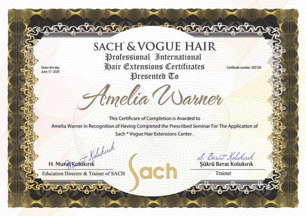 Hair Extensions Certificates