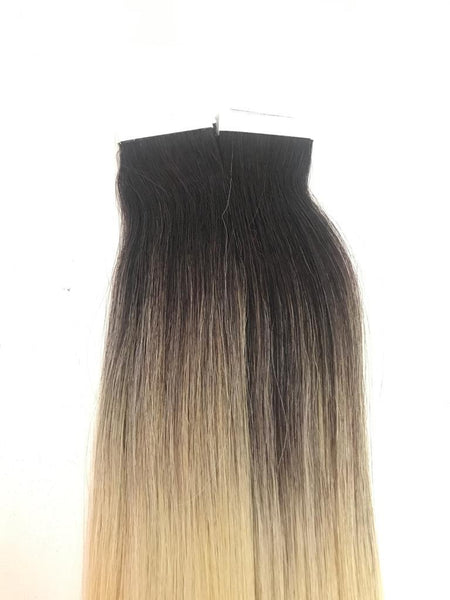 Tape in Hair Extensions 1B-613 Polynesian Pearls Ombre Color