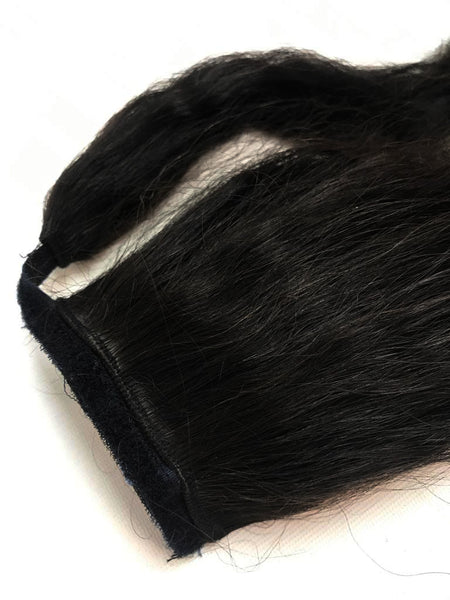 Ponytail Hair Extensions Human Hair Color #1 Jet Black Curly