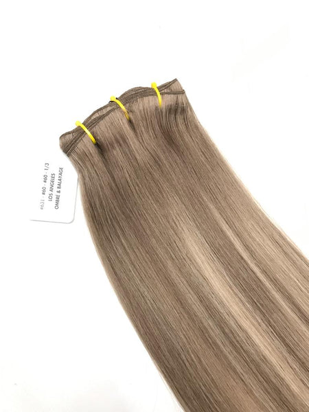 Weft Hair Extensions Human Hair #631-60-60 1/3 LOS ANGELES OMBRE & BAL