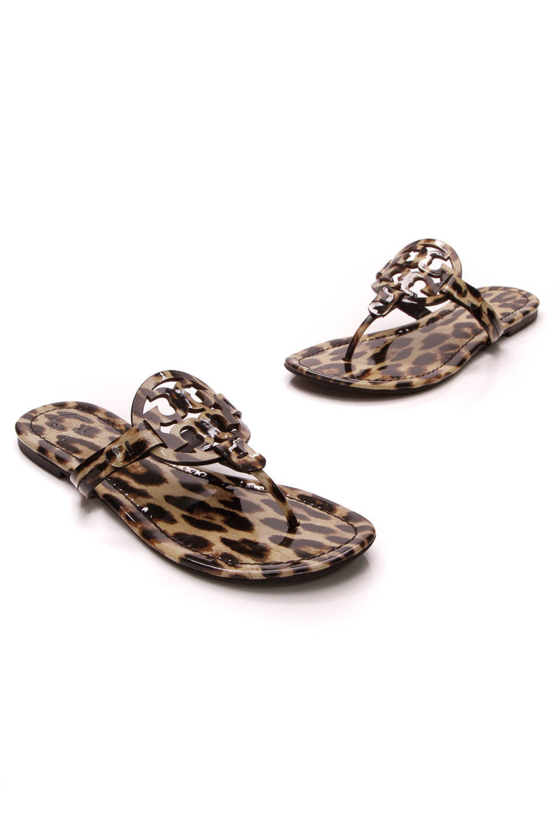tory burch miller sandal natural leopard