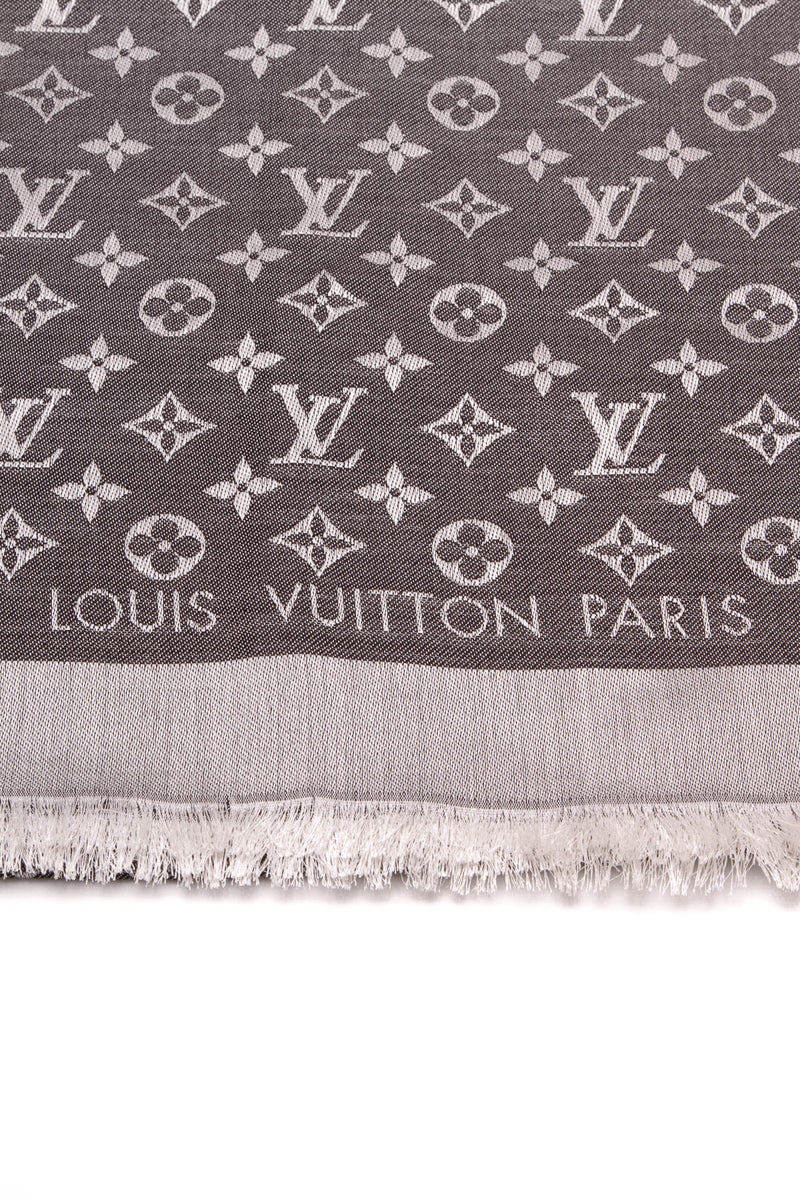 Louis Vuitton Denim Shawl Scarf - Black Monogram – Couture USA