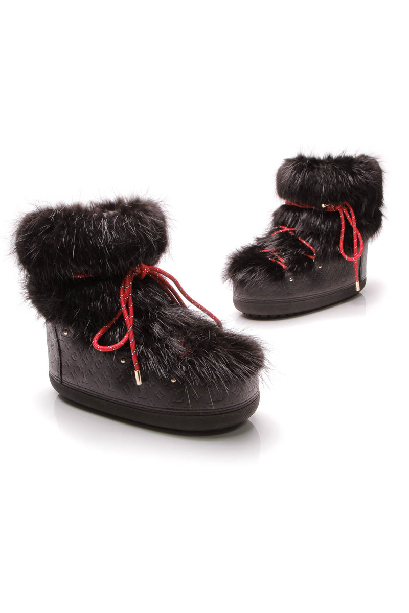 Louis Vuitton Fur Off Piste Moon Half Boots - Black – Couture USA