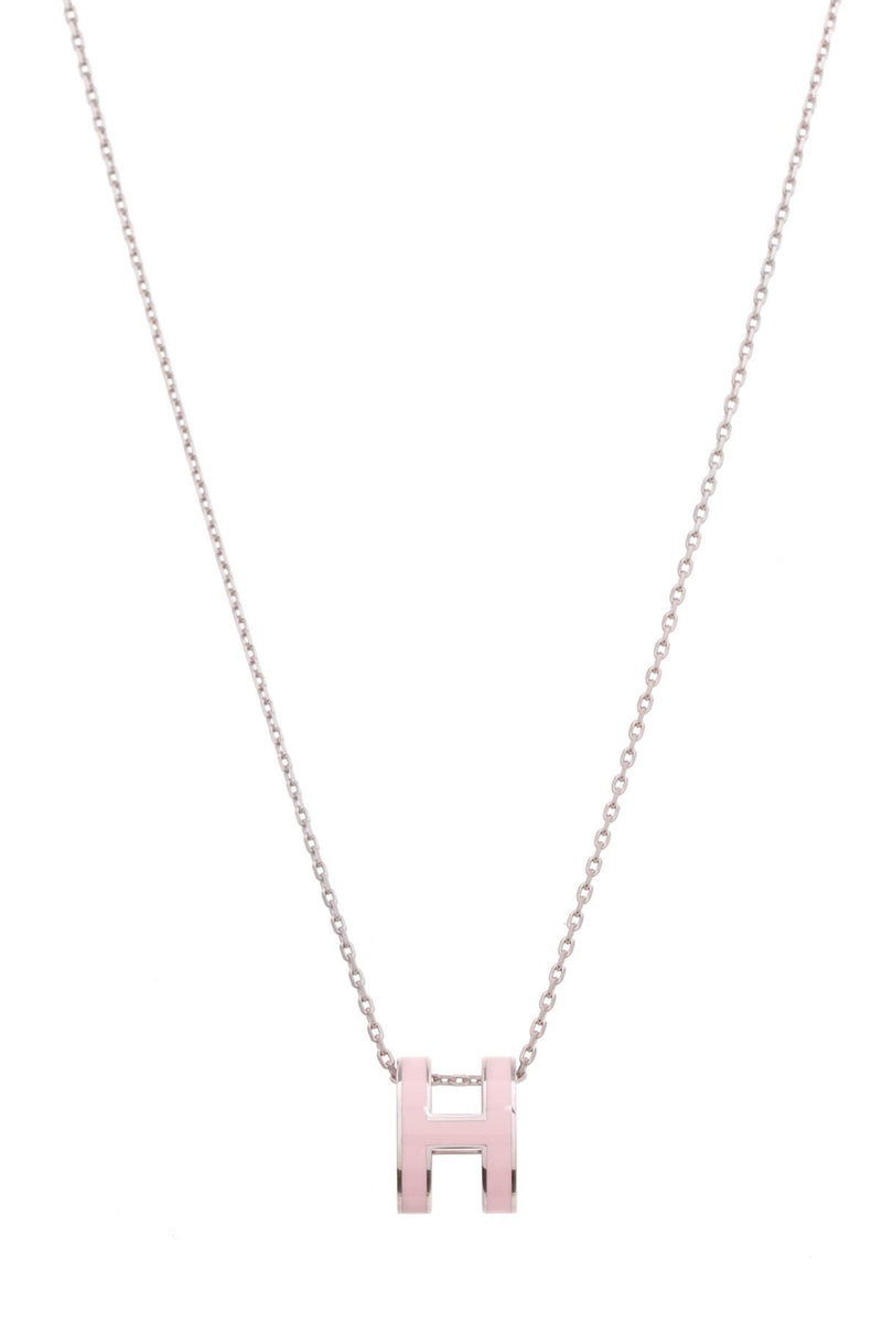 Hermes Pop H Pendant Necklace - Pink 