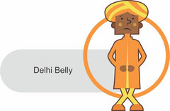 Delhi Belly cartoon illustration
