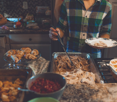 Holiday dinner spread