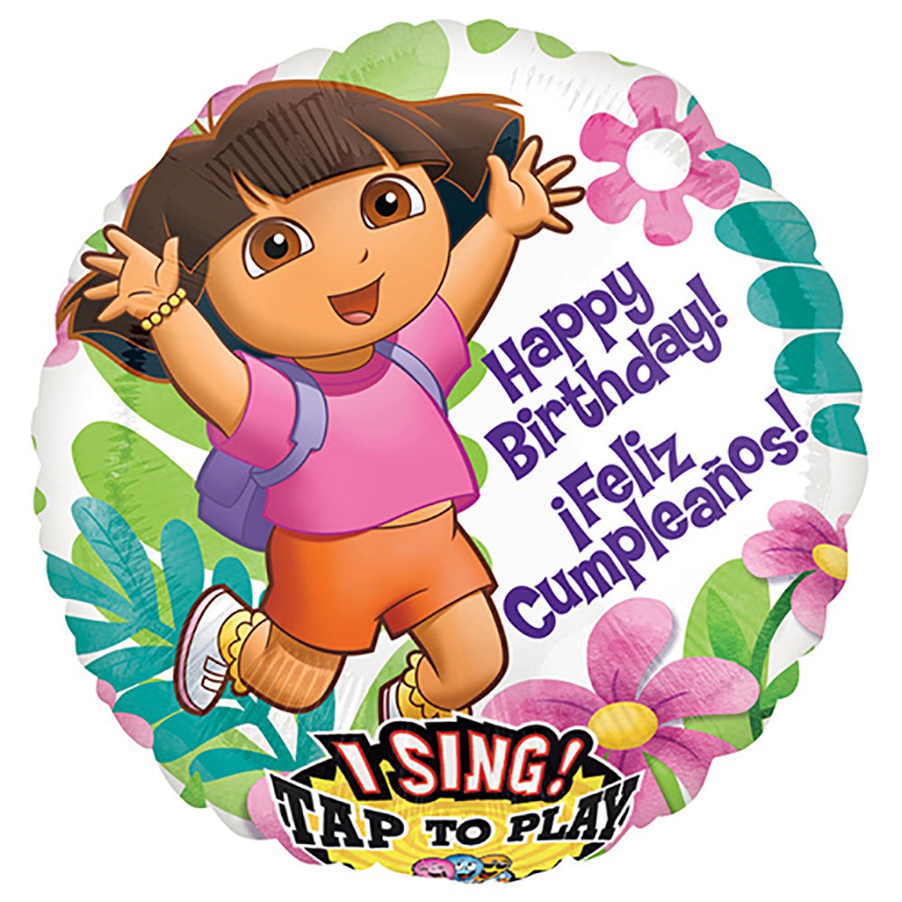 28 inch Anagram Dora Birthday/Cumpleanos Sing-A-Tune Foil Balloon - 21708