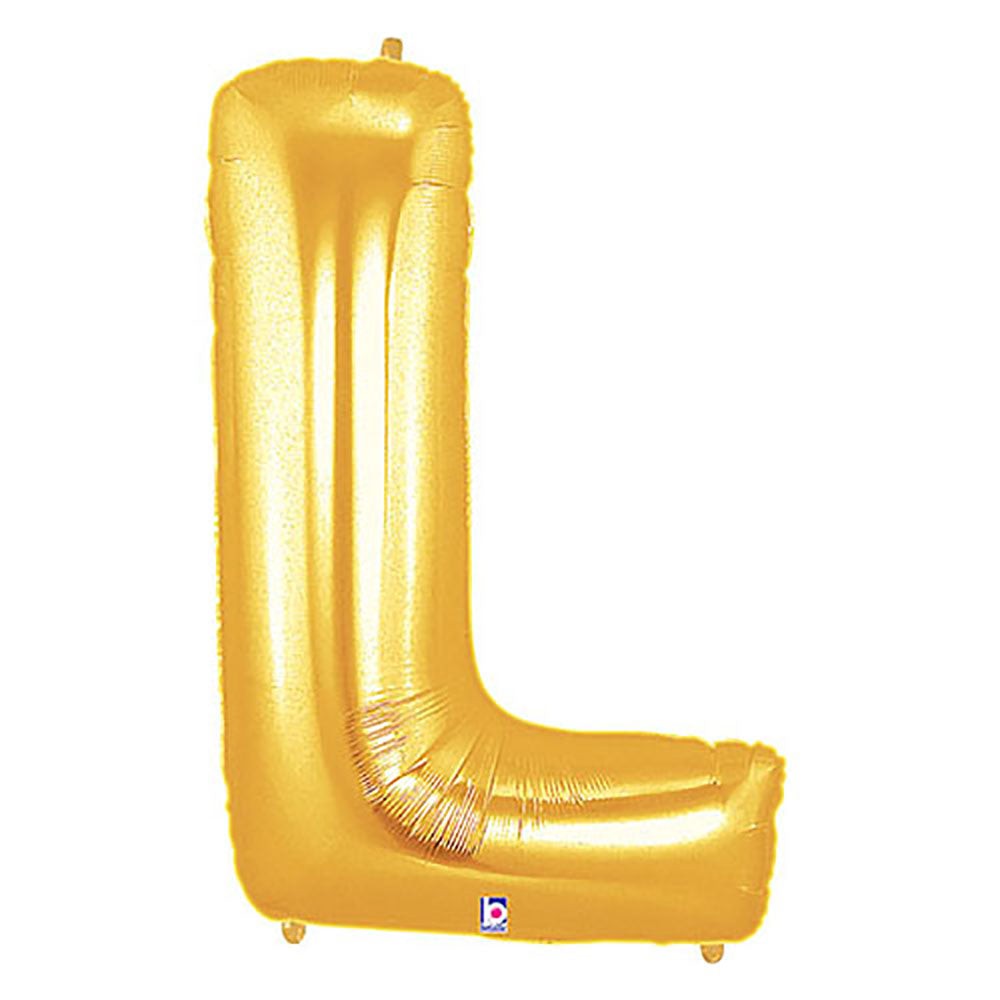 Nationaal iets gastheer 40 inch Betallic Letter L - Gold Megaloon Foil Balloon - 15912GP