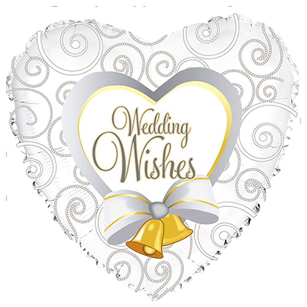 17 inch WEDDING WISHES & BELLS