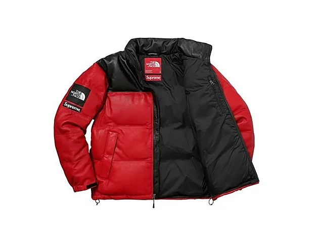 supreme x north face red jacket