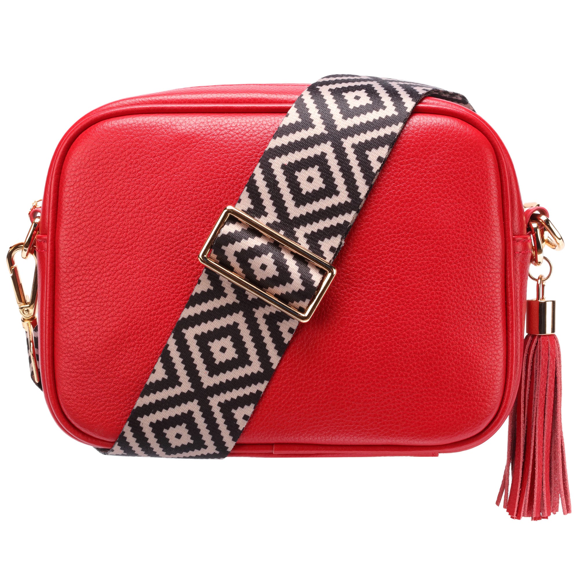 red leather cross body bag