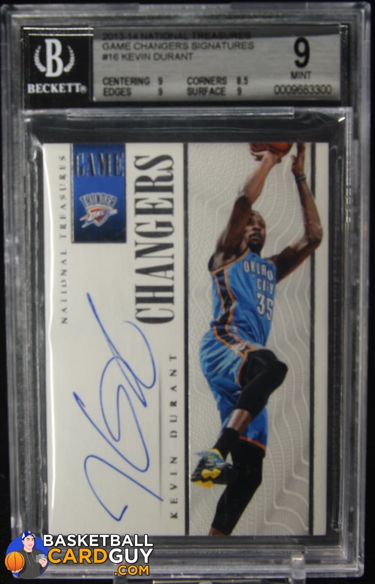 Kevin Durant 2013-14 Panini National Treasures Game Changers Signatures #16  BGS 9