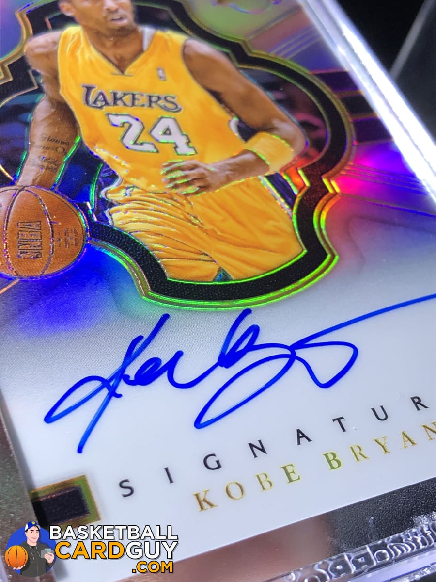 Kobe Bryant 2017 18 Select Signatures On Card Autograph Refractor 49 Basketball Card Guy 