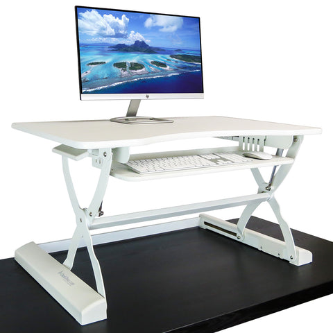 White Desk Riser Pro | DeskRiser.com