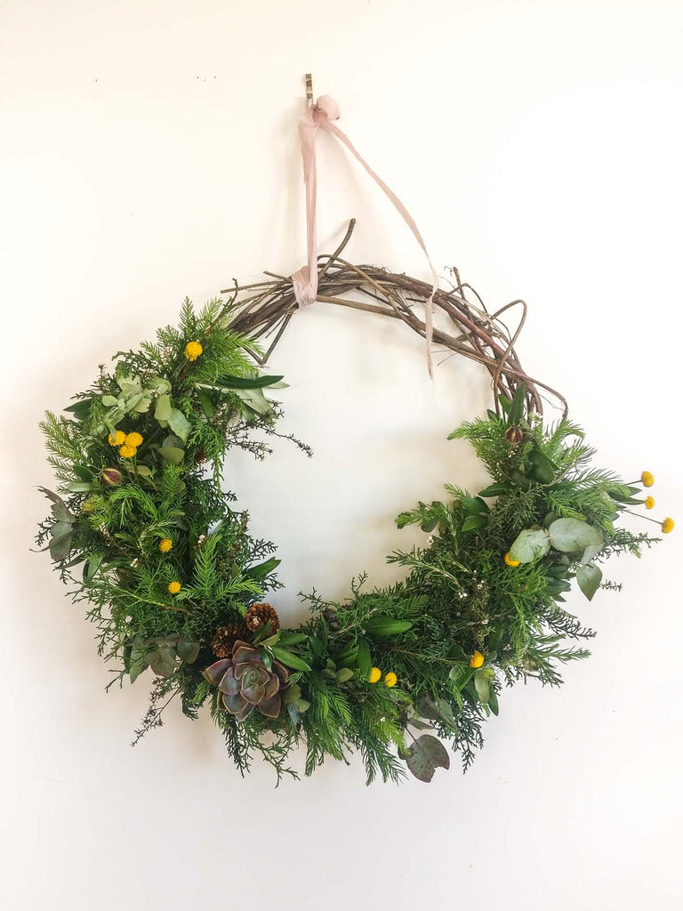 Where Rosemary Grows Wreath workshop Sustainable Florist New Zealand