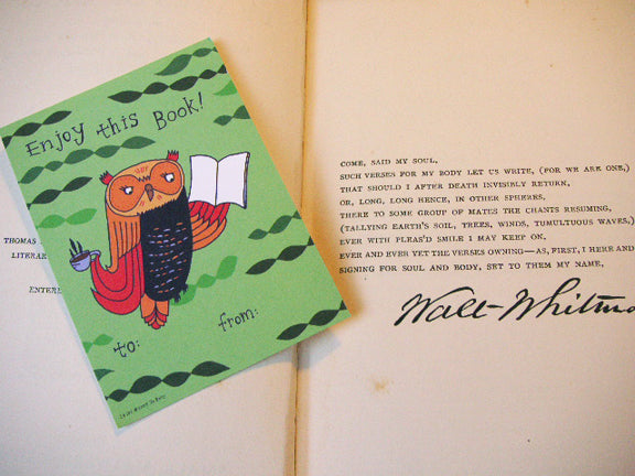 Jo Dery book gift tag (and our old pal Walt)