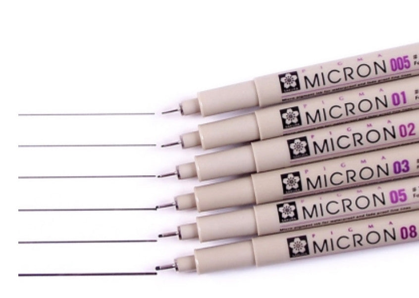 Sakura Pigma Micron 001/005 Water Based Pigment for – All About