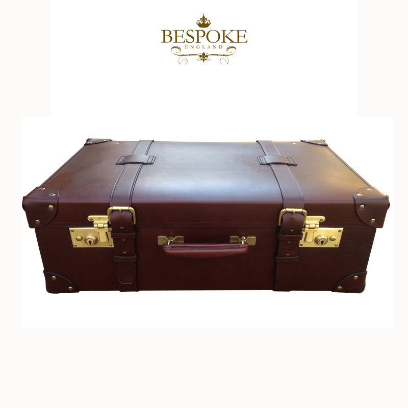 "Burlington" Suitcase with Wheels in Havana Bridle Leather 27