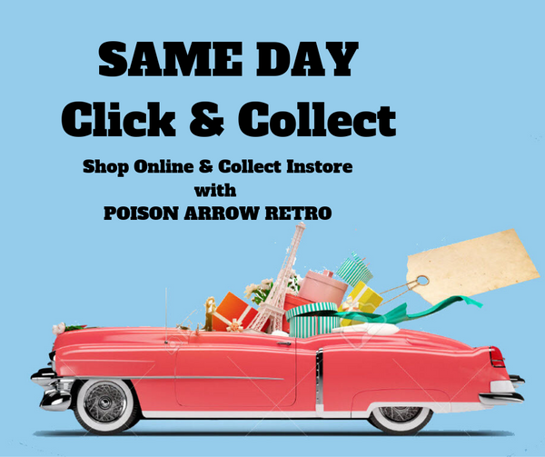 click and collect afterpay with poison arrow retro