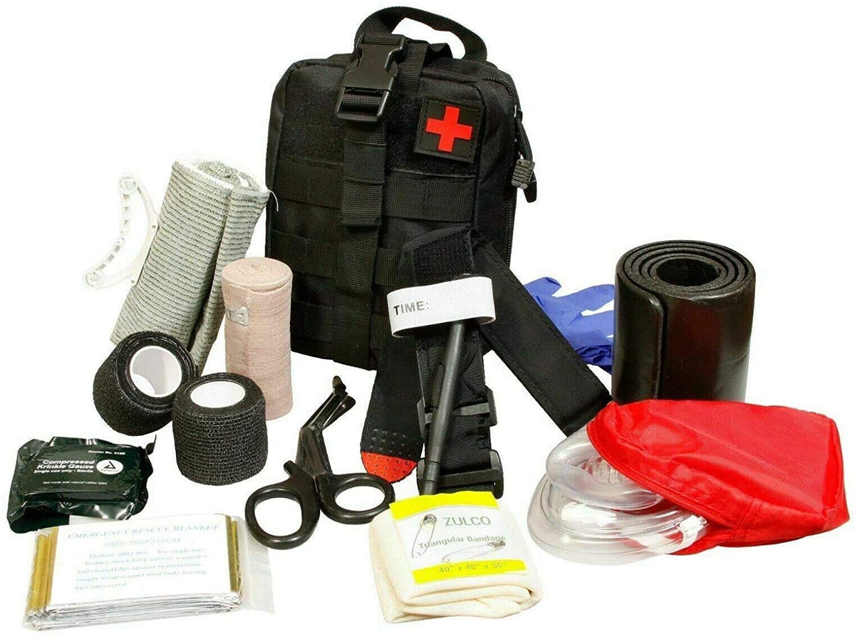 Surgical Kit Pouch OD Green First Aid Military Medical Trauma IFAK Prep Prepper 