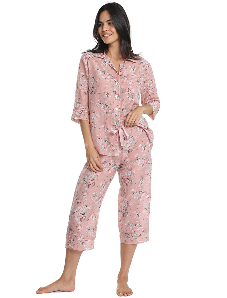 Papinelle | Lou Lou Pink 3/4 PJ  Papinelle Sleepwear AU