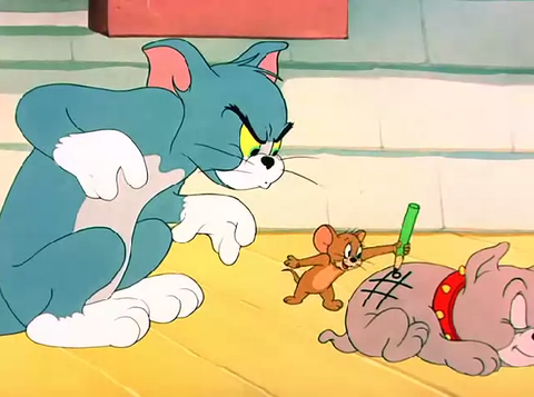 jerry from tom and jerry | left handed