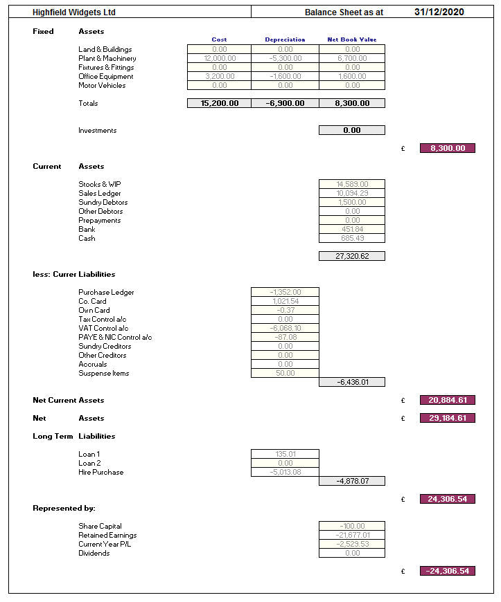 Excel Accounting Spreadsheet Template with Balance Sheet