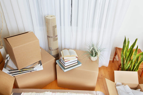 Cardboard Boxes in Home