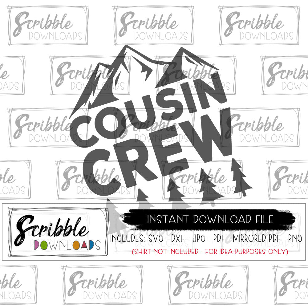 Cousin Crew Mtn Svg Scribble Downloads