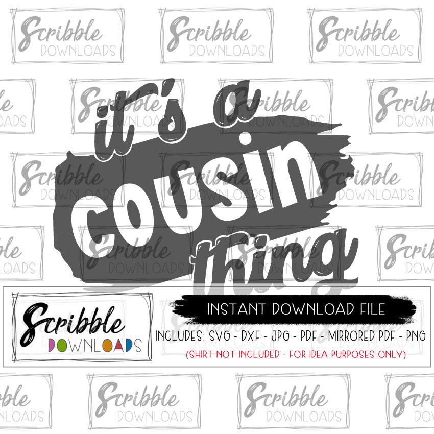 Cousin Thing Svg Scribble Downloads