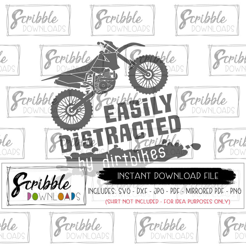 Easily Distracted By Dirtbikes Svg Scribble Downloads