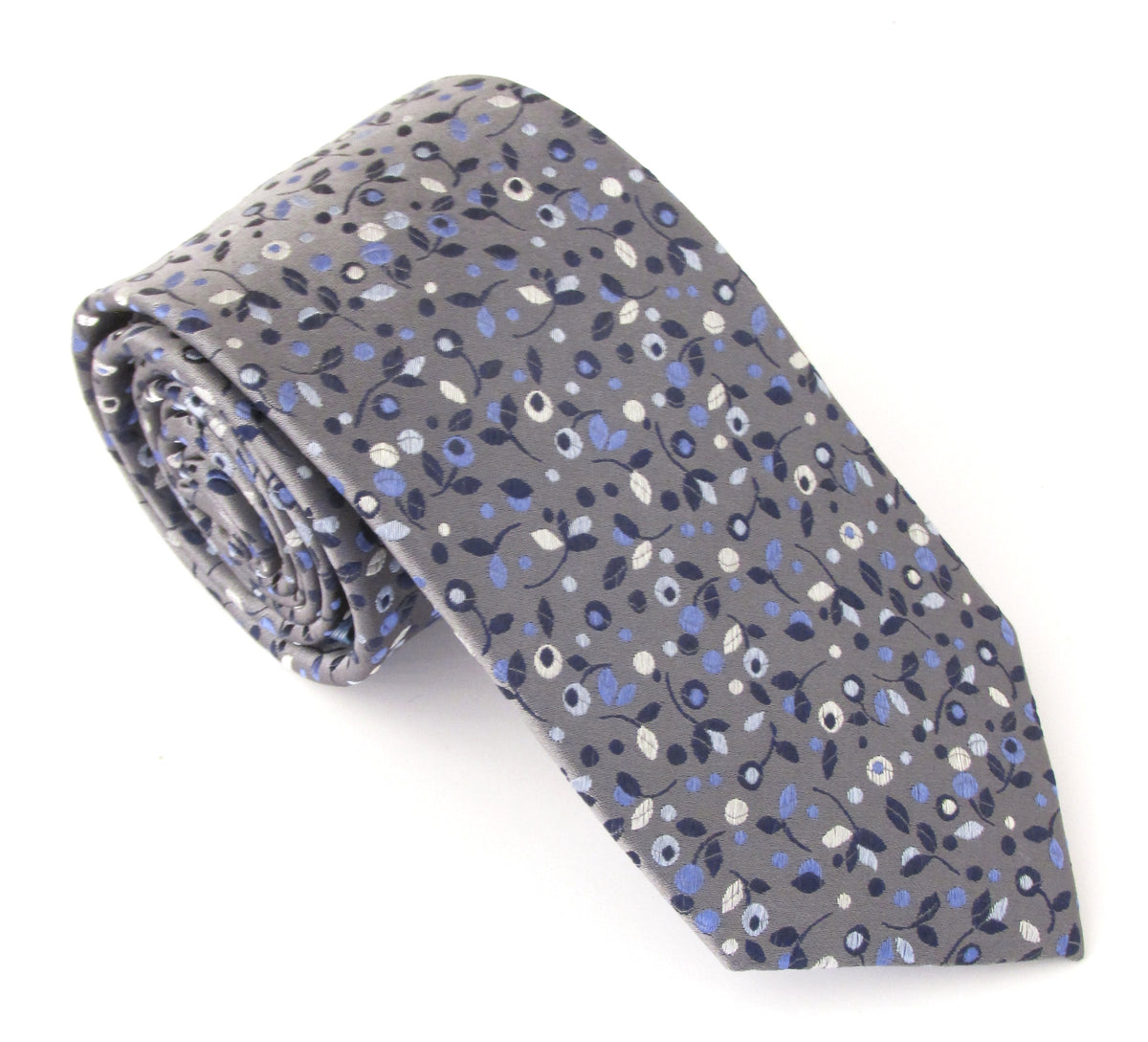 Grey Berries London Silk Tie By Van Buck Silk Tie Christmas Tie Van Buck Tie Van Buck 