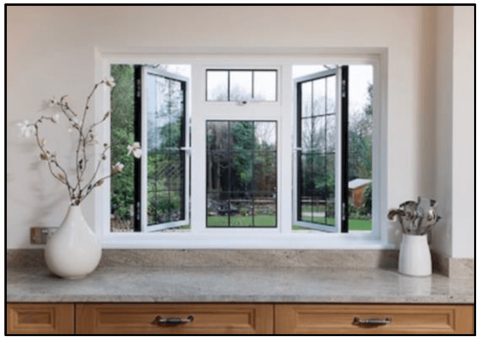 Fresh spring air with open windows