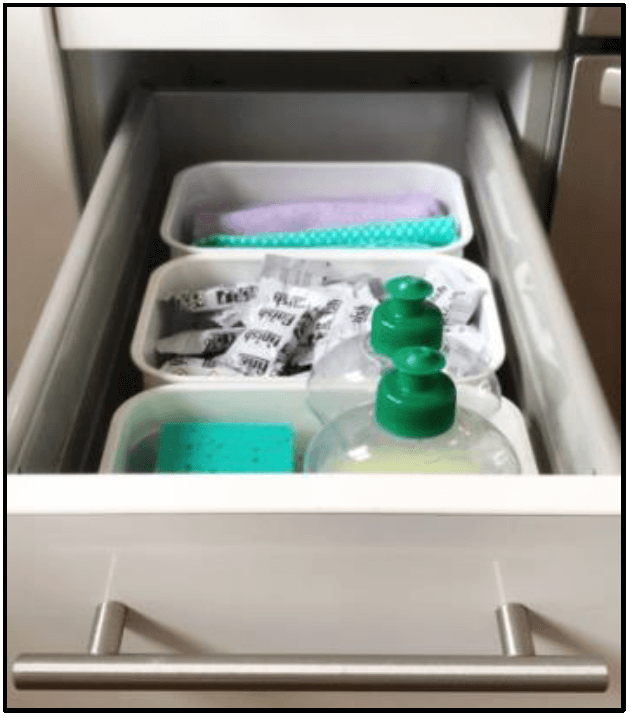 Organized kitchen drawer for spring