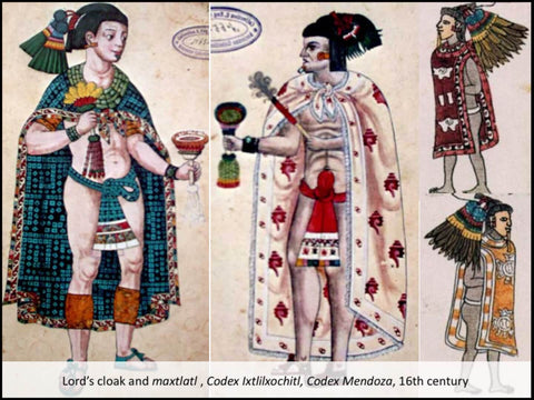 Loards wearing cloak in prehispanic times in Mexico