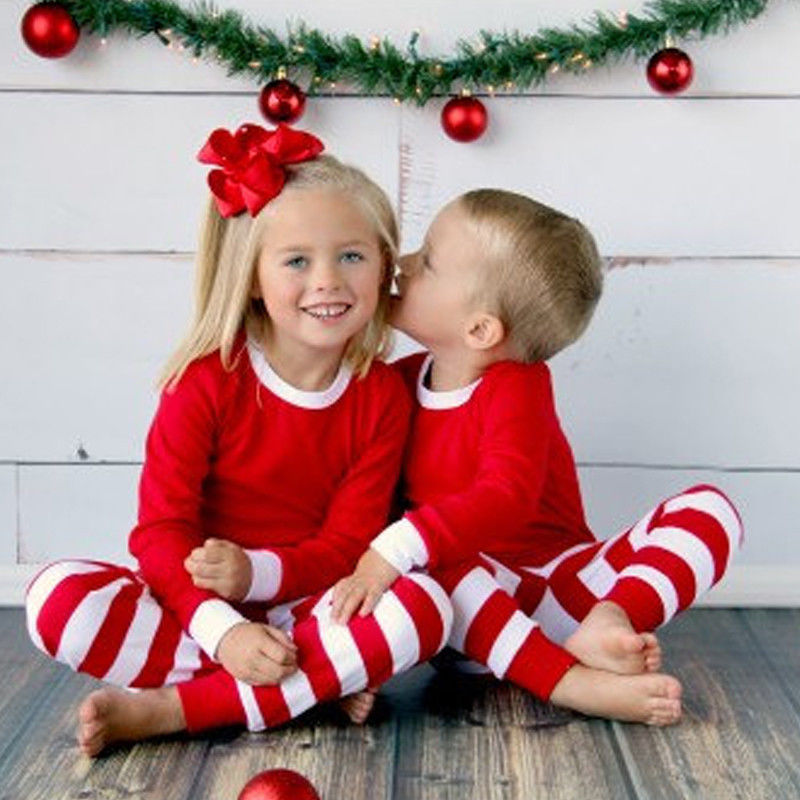 boy girl christmas pajamas