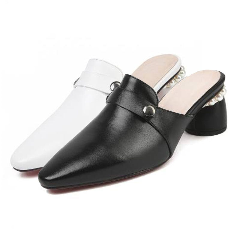 slingback loafers leather